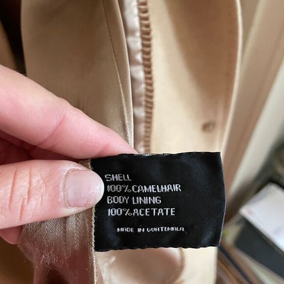 L.L. Collezioni Italia 100% Camelhair Tan Overcoat 8 - Picture 5 of 6